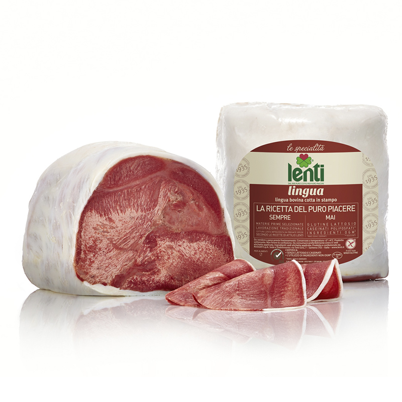 Lingua Lenti. Lingua bovino cotta in stampo