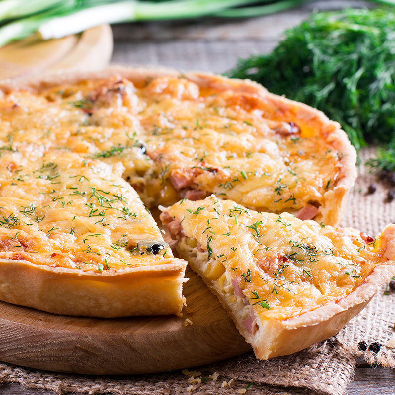 Torta salata mozzarella e prosciutto cotto