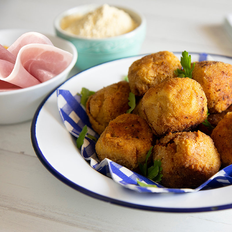 Polpette di prosciutto cotto e patate