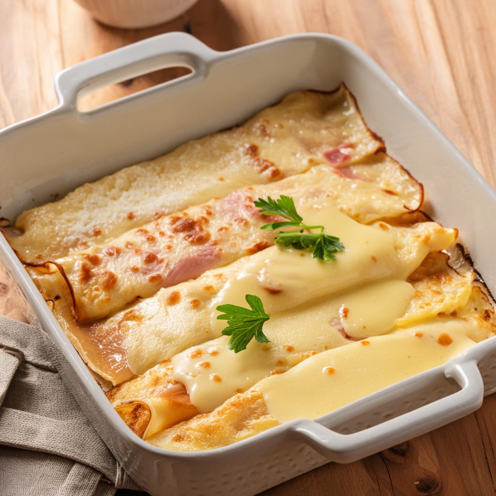 Crespelle al prosciutto cotto e besciamella