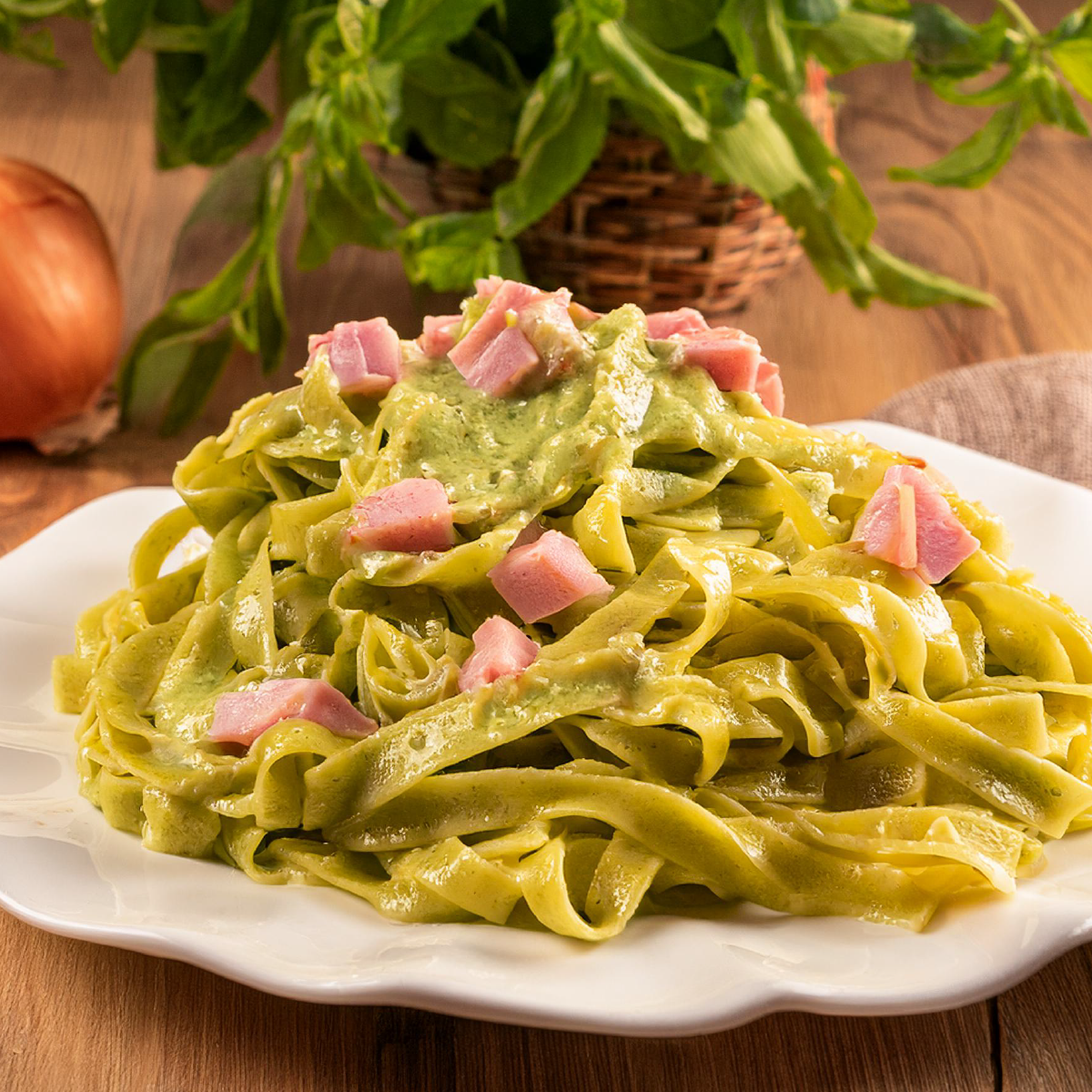 piselli e prosciutto cotto