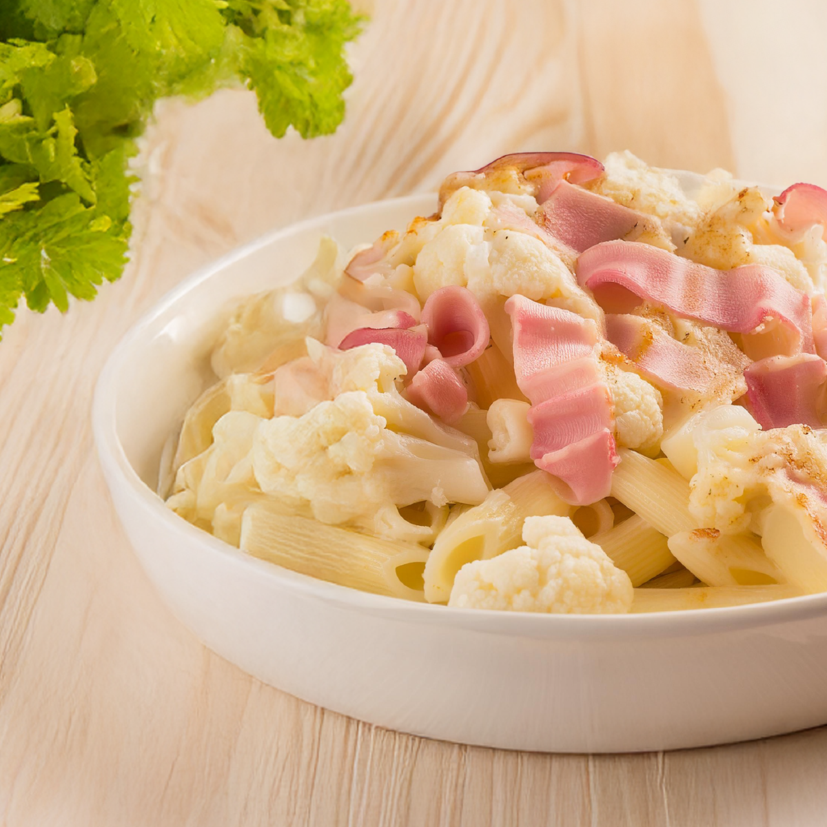 cavolfiore e prosciutto cotto