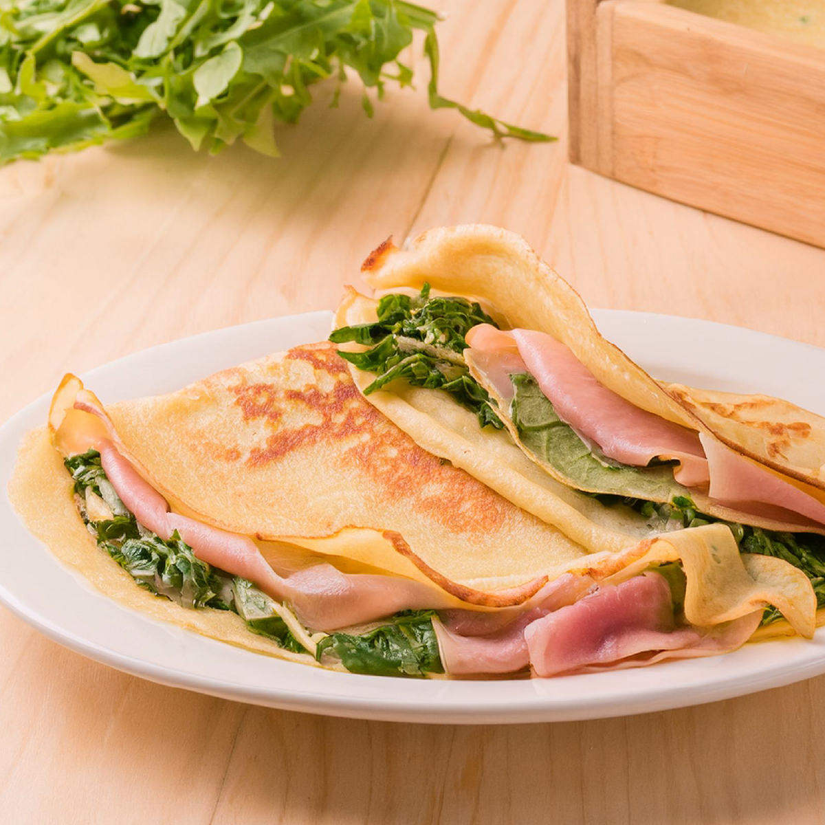 crespelle con prosciutto cotto